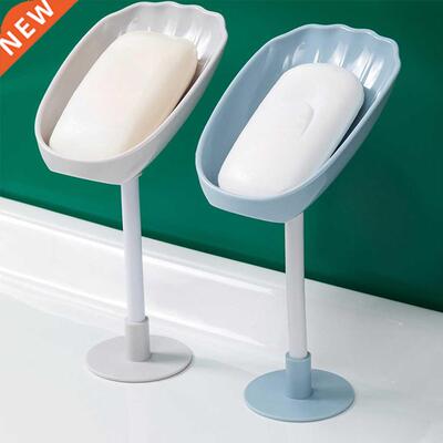 Soap Dish Box Shell Shaped Sponge Drain Holder Bathroom