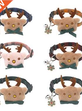Christmas Pet Dog Accessories Santa Claus Deer Collar for