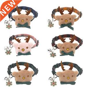 Christmas Pet Dog Accessories Santa Claus Deer Collar for