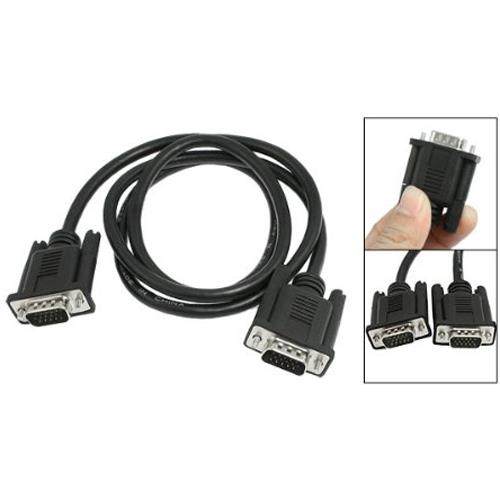 PC Computer Male to Male 15 Pin VGA M/M Cable Cord Black 1.0