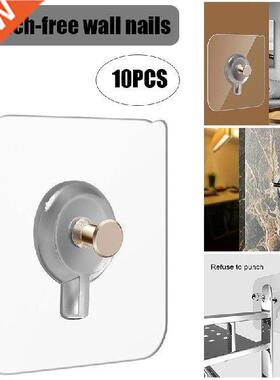 10pcs Wall Hooks Strong Transparent Suction Cup Sucker