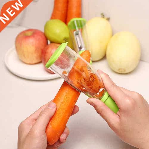 Storage Peeler With Trash Handy Vegetable Peeler With