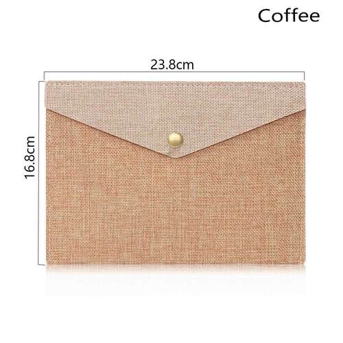 *1PC A4/A5 Big Capacity Simple Docut Bag Imitation Linen Can