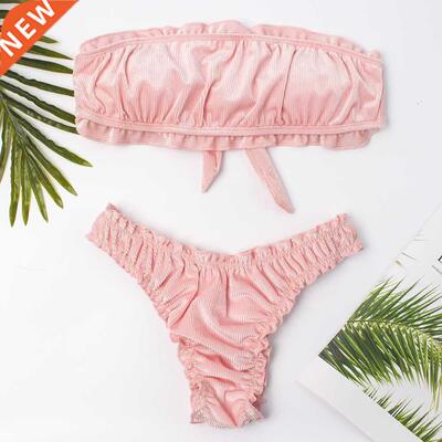 Women Sexy Bikini Set Biquini Ladies One Shoulder Blingbling