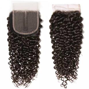 4x4 Lace Closure Wholesale Brazilian Kinky Culry Human Hair
