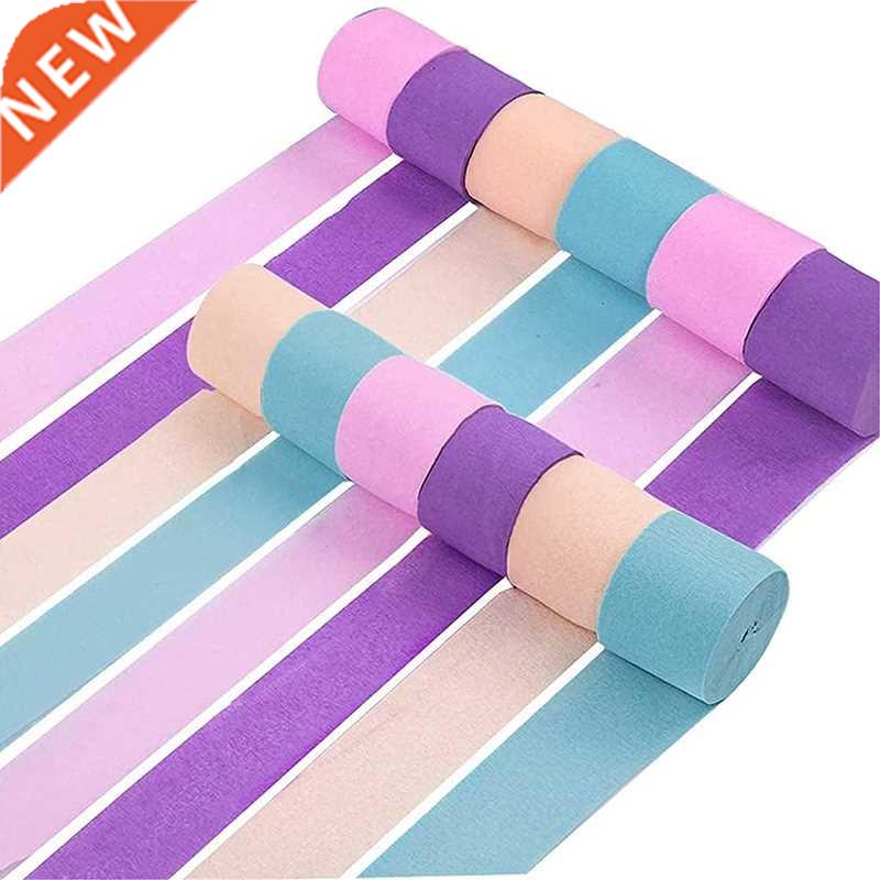 12 Rolls Crepe Paper Pastel Streamers Party Supplies Decorat