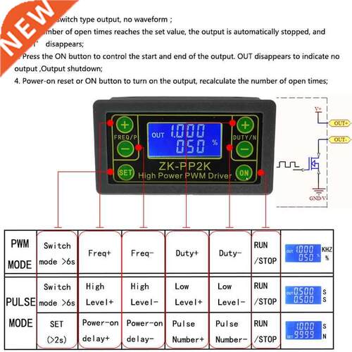 *ZK-PP2K PWM DC .~0V 12V 24V Motor Speed Controller regul