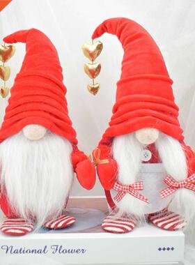 Valentine's Day Gnome Faceless Doll Ornaments Holiday