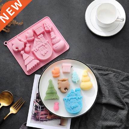 2021New Christmas Day Theme Silicone Chocolate Mold Ice