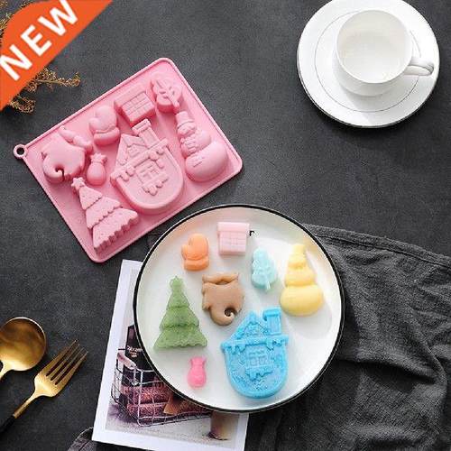 2021New Christmas Day Theme Silicone Chocolate Mold Ice