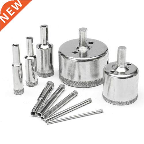 10pcs 3-50mm Diamond Drill Bits Set Glass Marble Granite Hol