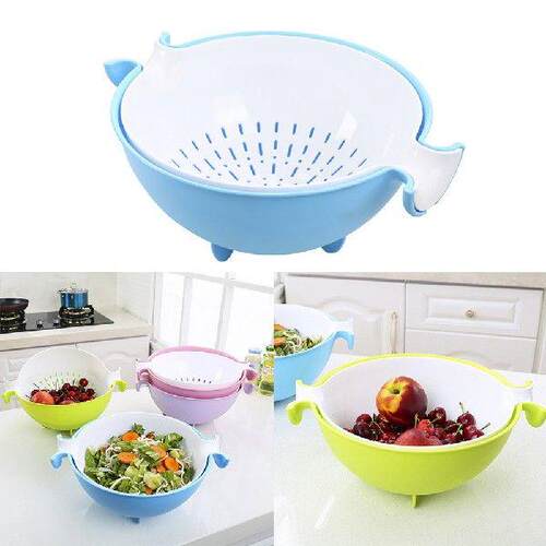 2-in-1 Multifunction Kitchen Colander Strainer Bowl Set