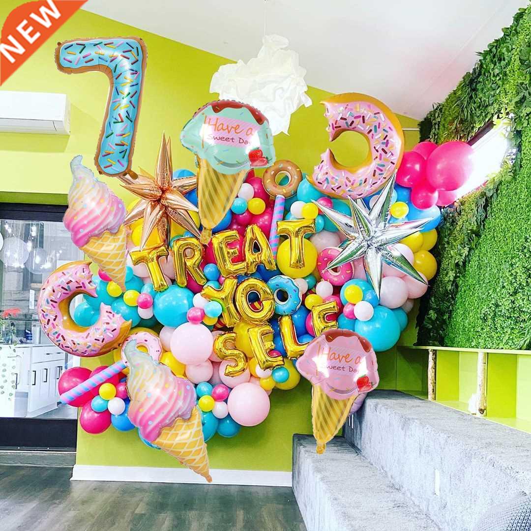 Big Donut Figure Balloons Candy Ice Cream Digital Balloon Ba
