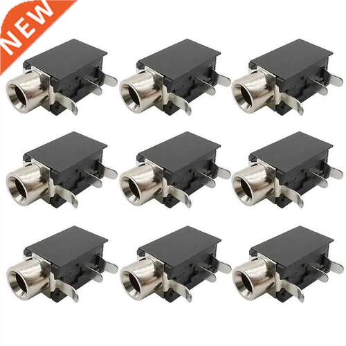 Black PJ-16 .5mm Headphone Female Jack PCB Mount Connector