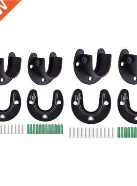 4x Closet Rod Holder Heavy Duty Flange Support Hanging with
