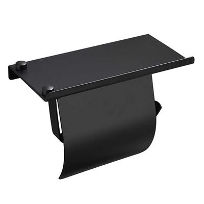 Accessories Toilet Paper Holder Rustproof With Shelf Wall