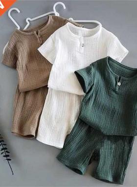 12M-8 Yrs 2 Pcs Boys Girls Clothing Sets 2021 Summer Baby Gi