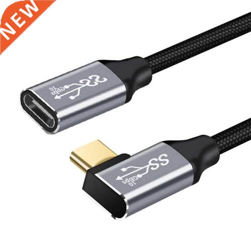 USB C Extension Cable, 90 Degree Gen 2 100W USB-C 3.1 Male t