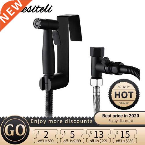 Bathroom Black Bidet Vertical Tet Stainless Steel Held Porta