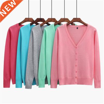 2021 Oversize Solid Knitted Cardigans Women Female Jacket Co