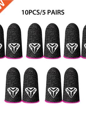10 pcs Mobile Phone Gaming Fingertip Sleeves Anti-slip Touch
