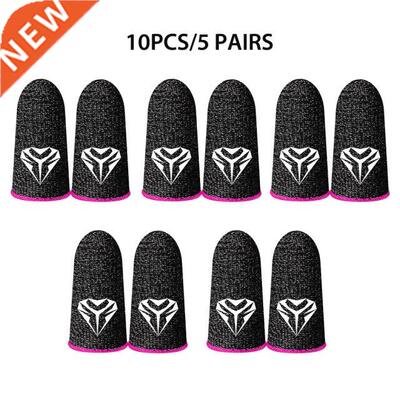 10 pcs Mobile Phone Gaming Fingertip Sleeves Anti-slip Touch