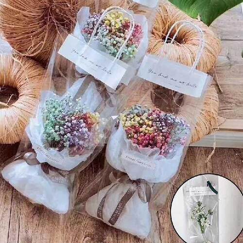 10pcs Flower Packing Box Transparent PVC Flower Bouquet