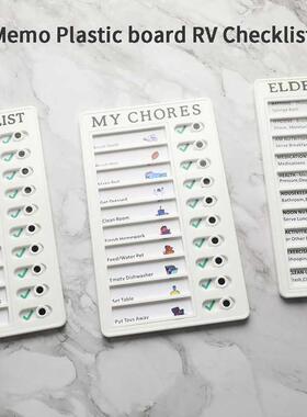 Memo Plastic Board Chore Chart Reusable Checklist Memorandum