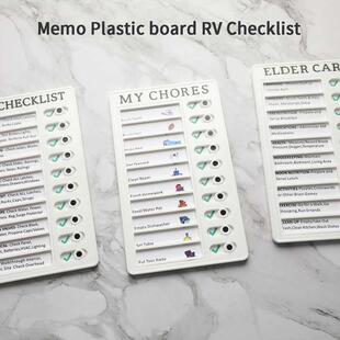 Memo Plastic Board Chore Chart Reusable Checklist Memorandum
