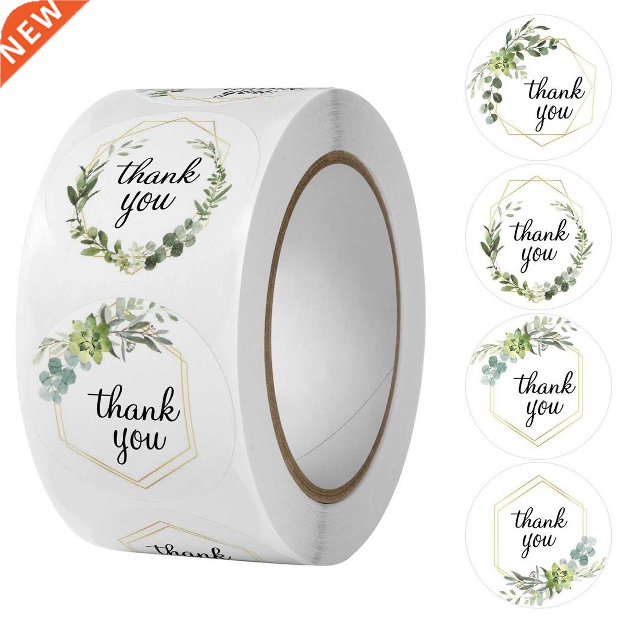 100-500pcs Thank You Round Sticker Scrapbook Envelope Seal S