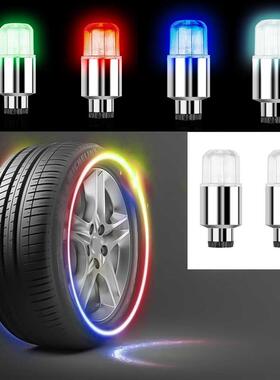 4Pcs Car Wheel Caps Car Decoration Car Lights for Tire Hub W