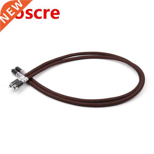 Pair 6N 99.999% 5N Pure Copper RCA Interconnect Cable with C
