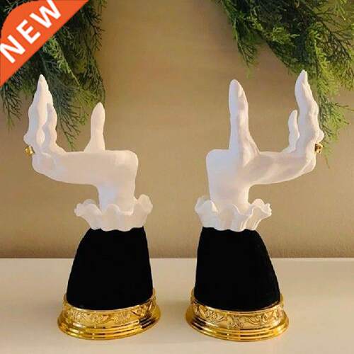 Candle Holder Halloween Witch Hand Shaped Resin Candlestick