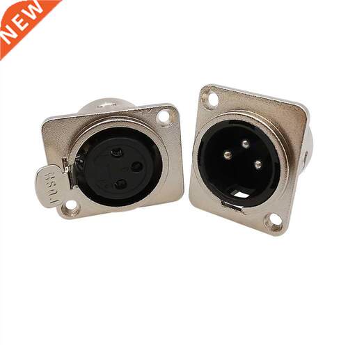 Metal Housing  Pin XLR Male Female Socket Panel Mount Chass