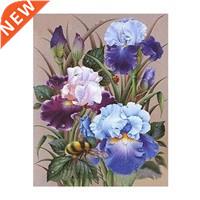 DIY Paint By Numbers For Beginner,Iris Flowers Paint By