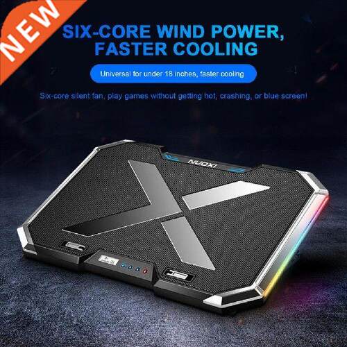 Laptop Cooler LCD Screen Controllable Computer Cooling Base