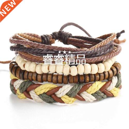 man bangle beaded Bohema bracelet woman Hand jewelry sut