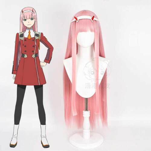 Anme DARLNG n the FRANXX 02 ZERO TWO Long Wg Cosplay Wg