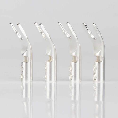YTER Pure copper Silver Plated Spade Plug Speaker Cable Wire
