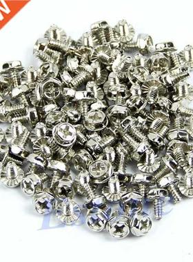 100pcs Toothed Hex Computer 6/2 Screws Hard Drive PC Case M