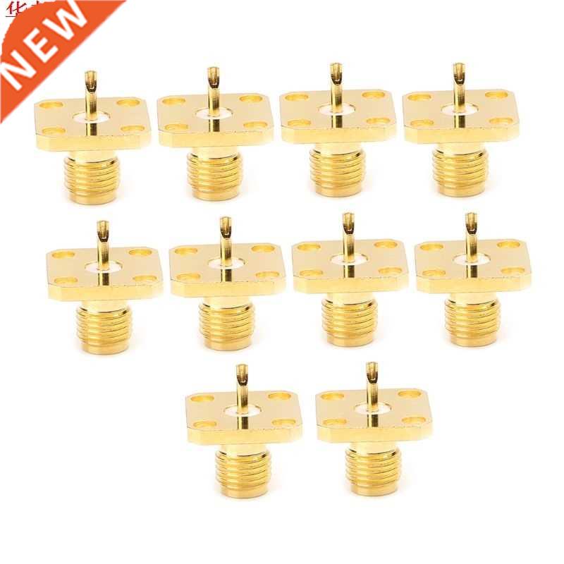 10pcs SMA Female Chassis Panel Mount 4 Hole Post Terminal RF