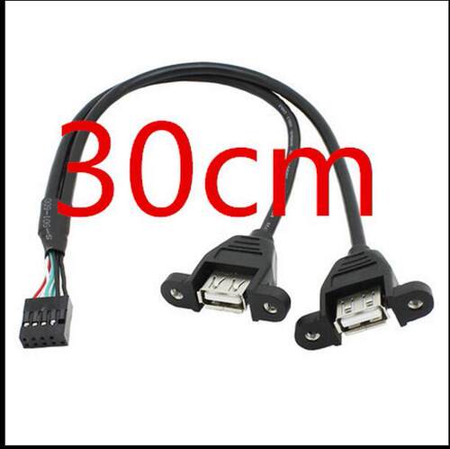 USB Dupont Motherboard Extension Data Cable Dual USB Type A