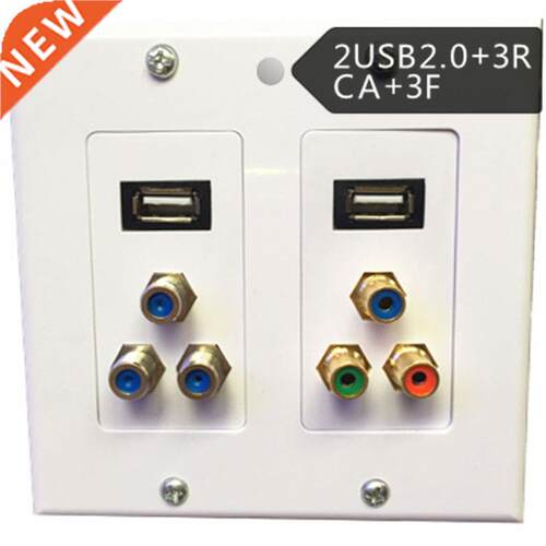 2*USB2.0 Component 1RGB Female Socket AV Audio TV(3F) Sate