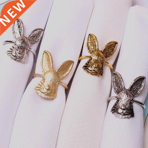New Bunny Ears Napkin Rings Easter Rit Metal Serving