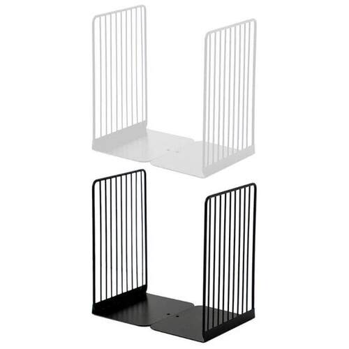1 Pair Bookend Book Stand Support Simple Iron Desop Non Sl
