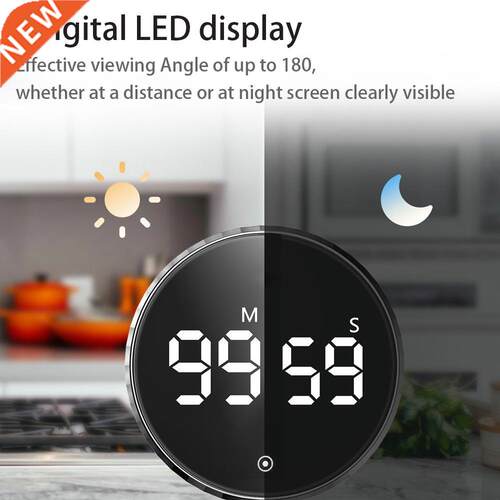 Magnetic Digital Timer for Kitchen Cooking Shower Study Stop