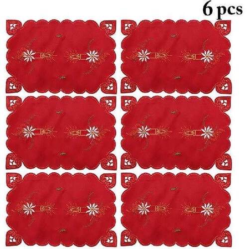 6pcs Christas Kitchen Placeat Coaster Dining Table ats