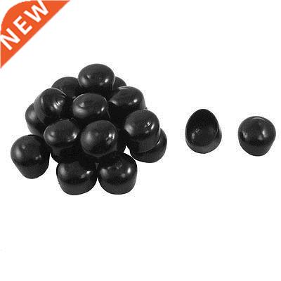 50 Pcs Black Rubber Plastic PVC Insulated End Caps