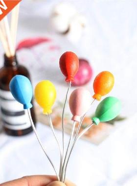 6Pcs Mn Balloon Plastc Potted Plants Decor Mnature