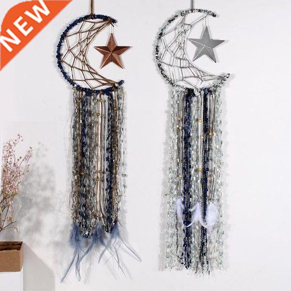 Bohemian Pentagram Dream Catcher Bell Pendant Handmade Star